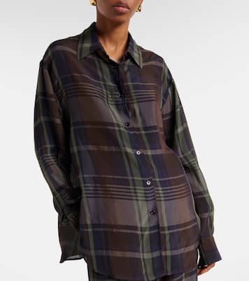 Peri sheer plaid shirt | The Frankie Shop