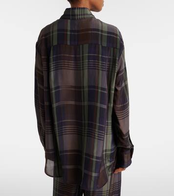 Peri sheer plaid shirt | The Frankie Shop