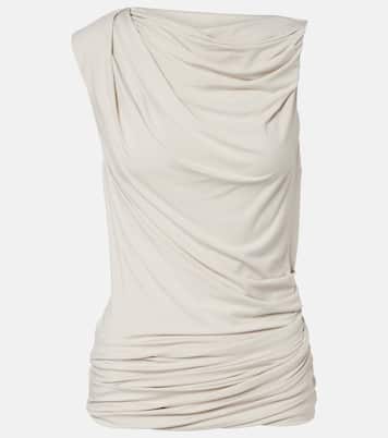 Asymmetric draped jersey tank top | Entire Studios