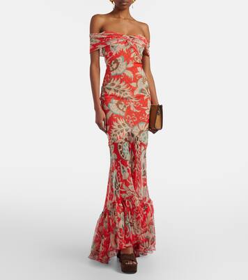 Printed off-shoulder gown | Etro