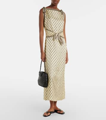Amorette paisley silk-blend midi dress | Dôen