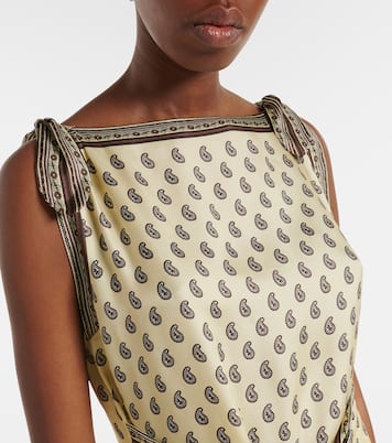 Amorette paisley silk-blend midi dress | Dôen