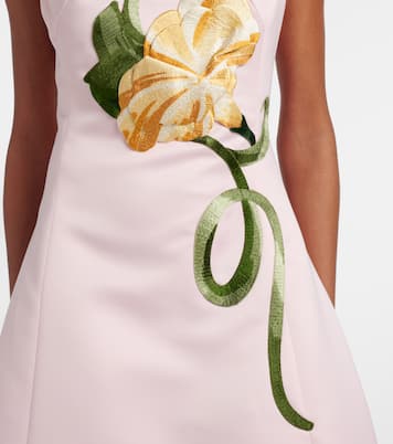 Floral-appliqué cocktail dress | Leo Lin