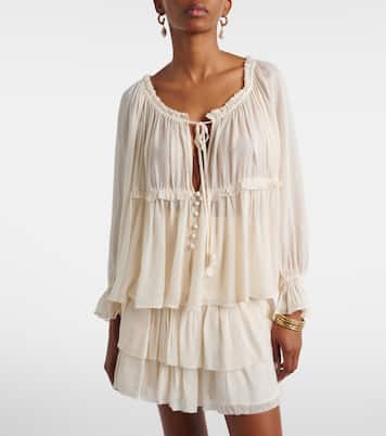 Moon ruffled blouse | Poupette St Barth