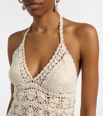 Abito corto Filigree in cotone crochet | Anna Kosturova