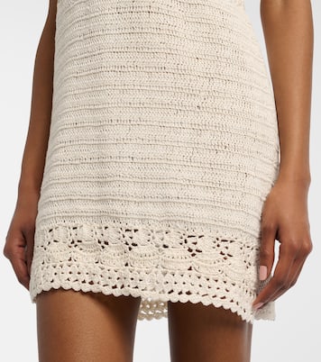 Abito corto Filigree in cotone crochet | Anna Kosturova