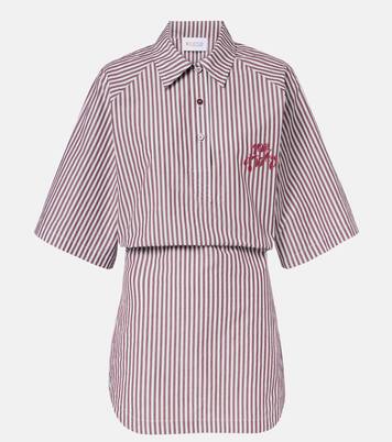 Abito polo in cotone a righe | The Attico