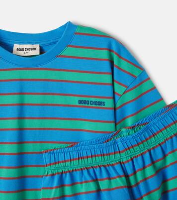 Bobo Choses Blue Stripes cotton pajamas | Bobo Choses