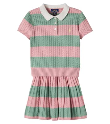 Set aus Polopullover und Rock aus Baumwolle | Polo Ralph Lauren Kids