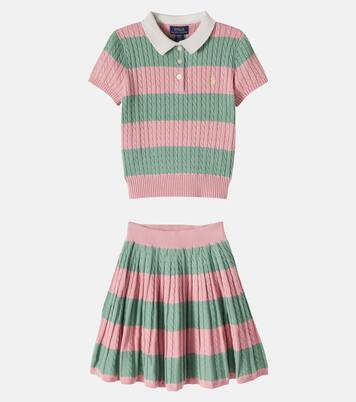 Set aus Polopullover und Rock aus Baumwolle | Polo Ralph Lauren Kids