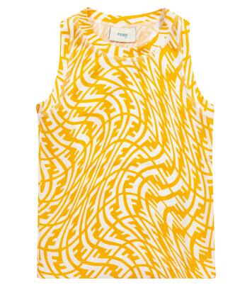 FF technical jersey tank top | Fendi Kids