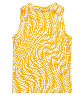 FF technical jersey tank top | Fendi Kids