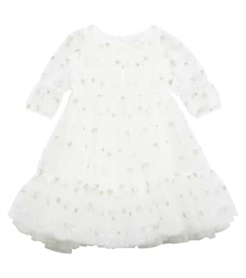 Robe brodée en tulle | Monnalisa