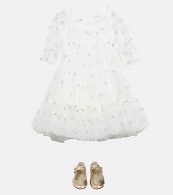 Robe brodée en tulle | Monnalisa
