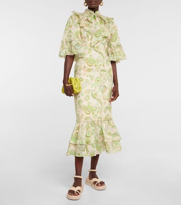 Robe midi Marta en lin | Alémais