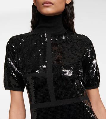 Robe en laine mélangée à sequins | Joseph