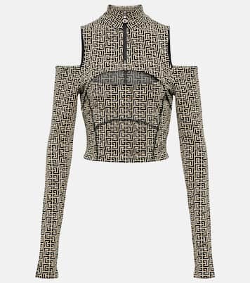 Cropped-Top aus einem Baumwollgemisch | Balmain