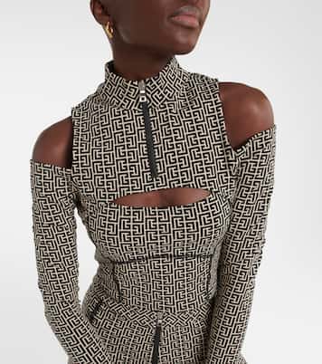 Cropped-Top aus einem Baumwollgemisch | Balmain