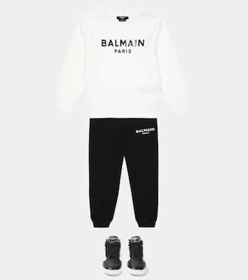 Sweat-shirt en coton à logo | Balmain Kids
