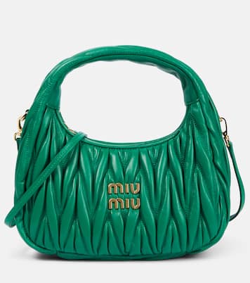 Miu Wander matelassé shoulder bag | Miu Miu
