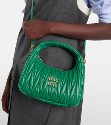 Miu Wander matelassé shoulder bag | Miu Miu