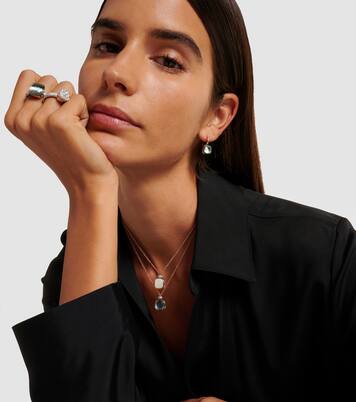 Halskette Nudo Classic aus 18kt Rosé- und Weißgold mit Diamanten und Topas | Pomellato