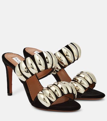 Tribale embellished suede mules | Alaïa