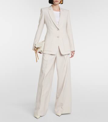Single-breasted wool-blend blazer | Dorothee Schumacher