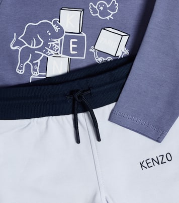 Baby printed cotton top and pants set | Kenzo Kids