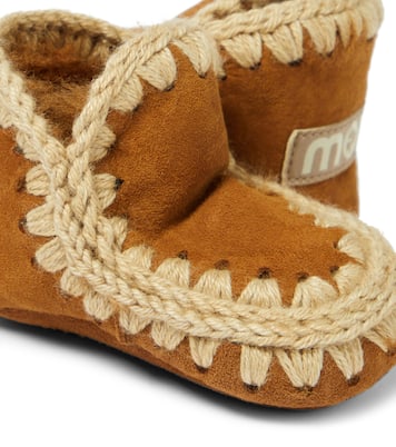 Baby shearling-lined suede booties | Mou Kids