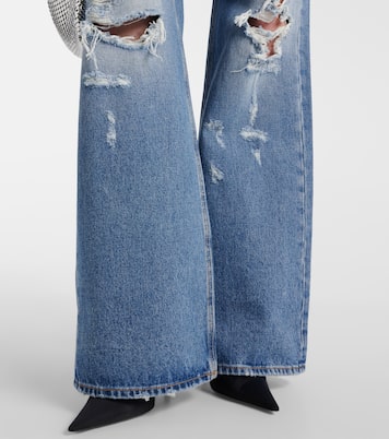Distressed high-rise wide-leg jeans | Rabanne