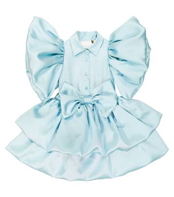 Gloss bow-detail ruffled dress | Caroline Bosmans