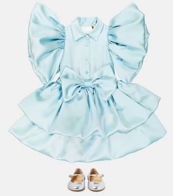 Gloss bow-detail ruffled dress | Caroline Bosmans