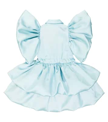 Gloss bow-detail ruffled dress | Caroline Bosmans