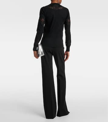Pullover aus einem Kaschmirgemisch mit Spitze | Dolce&Gabbana