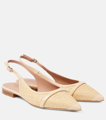 Jama raffia slingback ballet flats | Malone Souliers