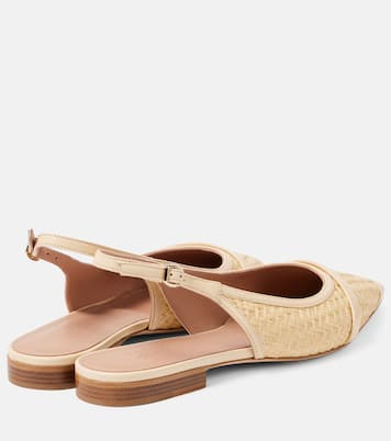 Jama raffia slingback ballet flats | Malone Souliers