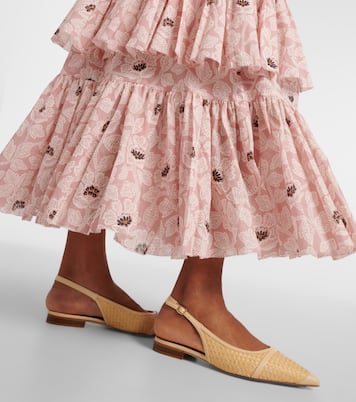 Jama raffia slingback ballet flats | Malone Souliers