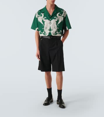 Printed cotton poplin bowling shirt | Valentino