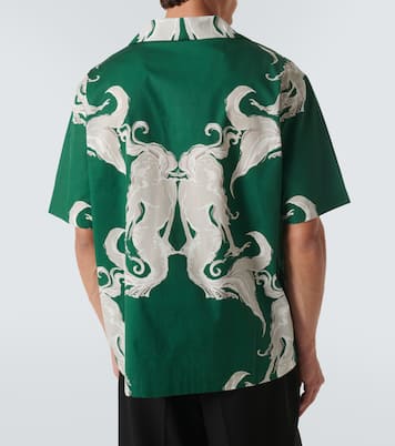 Printed cotton poplin bowling shirt | Valentino