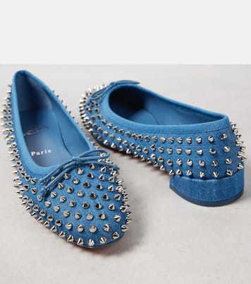 Sweetie Jane Spikes denim ballet flats | Christian Louboutin