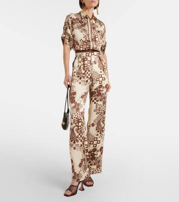 Pantalones anchos de tiro alto | Alémais