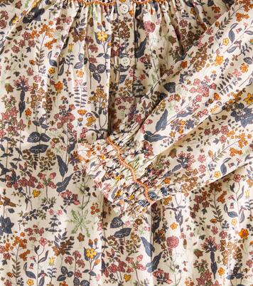 Petale smocked floral cotton top | Bonpoint