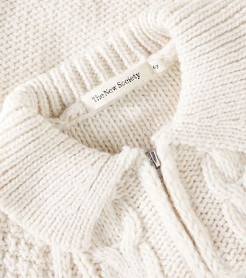 Patagonia cable-knit zip-up cardigan | The New Society