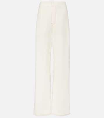 High-rise wool-blend wide-leg pants | Alaïa