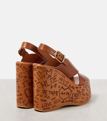 Maxime leather wedge sandals | Chloé