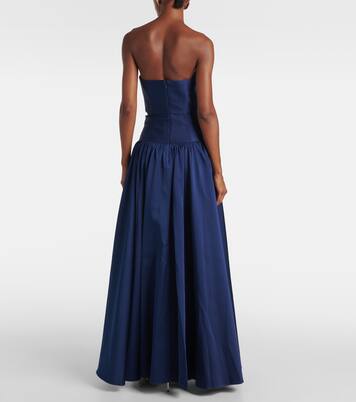 Robe longue bustier en taffetas | Roland Mouret