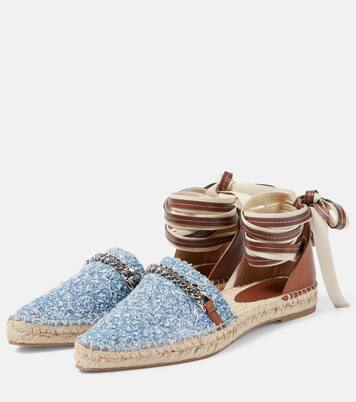 Gaia牛仔圈圈呢草编鞋 | Stella McCartney