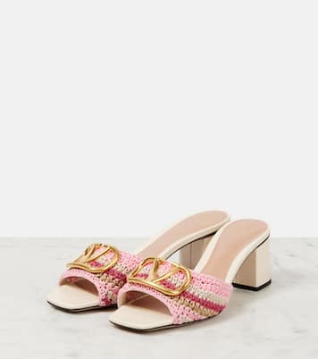 Pantoletten VLogo Signature 60 aus Häkelstrick | Valentino Garavani