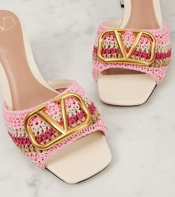 Pantoletten VLogo Signature 60 aus Häkelstrick | Valentino Garavani